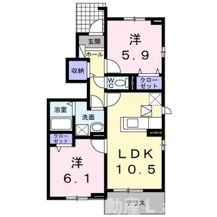 アルバ・ガーデンⅡ【1階】の間取り