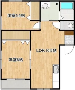 2LDKの間取り画像