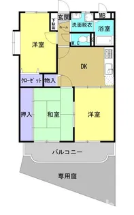 リヴィエール広瀬【1階】の間取り