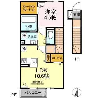 モアボヌールⅡ【2階】の間取り