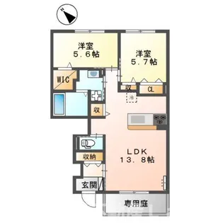 グレース・シャトー・エマⅢ【1階】の間取り