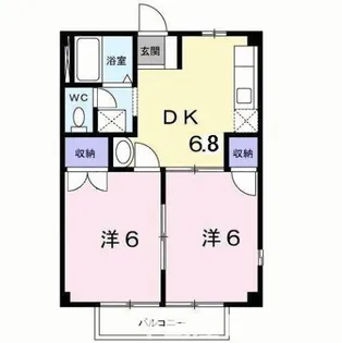 ニューシティ白山A【1階】の間取り