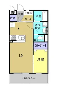 コート・アベニュー【1D号室】の間取り