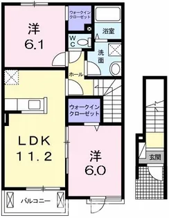 ロータスガーデン B【2階】の間取り