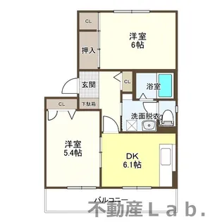 メゾン・ソレイユ A棟【201号室】の間取り
