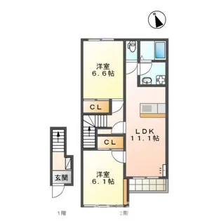 ベビーズ・ブレス【2階】の間取り