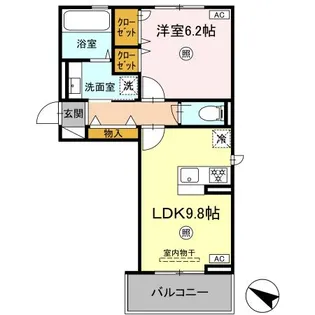 プランドール浄南【301号室】の間取り