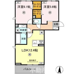 セレブ開懐世利(かわせり)【2階】の間取り