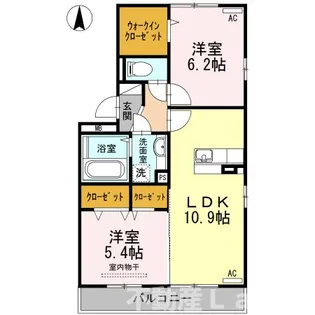 ソレイユヴィラ近見【301号室】の間取り