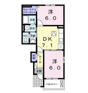 アニメートⅡ【1階】の間取り