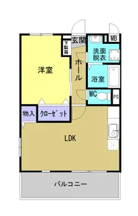 プリムローズ【2A号室】の間取り