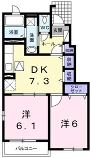 ネオルーラルハウス碇 A【1階】の間取り