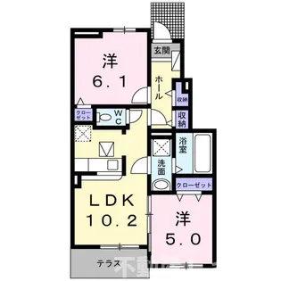ストロベリーフィールド【1階】の間取り