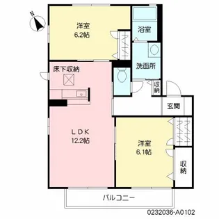 メゾンスリーゼⅢ【1階】の間取り