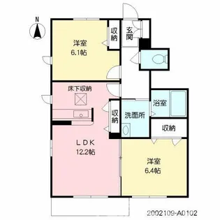 ボナール・K【102号室】の間取り