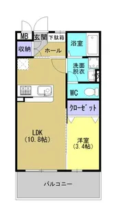 グランツヴァイス(Glanzweiss)【202号室】の間取り