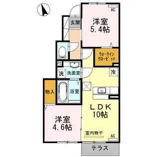ラポート【102号室】の間取り