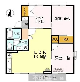 セジュールHiro A棟【201号室】の間取り