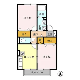 ウィルモア松橋【202号室】の間取り