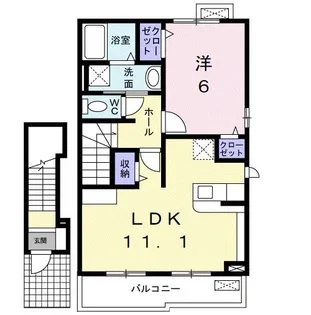 エスポアールB【2階】の間取り