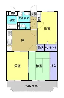 シャトーレK&T【2A号室】の間取り