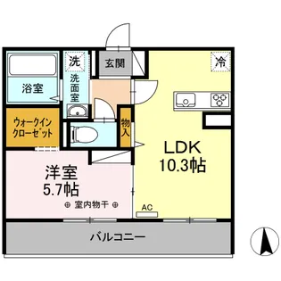 パストラル松橋【202号室】の間取り