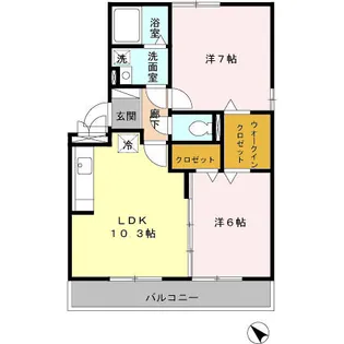 ブランルーチェ【301号室】の間取り