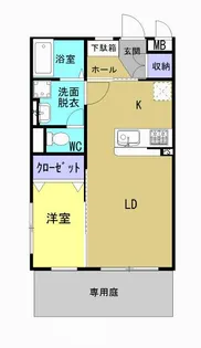 コート・アベニュー【1E号室】の間取り