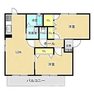 ガーデンコート Ⅱ棟【201号室】の間取り