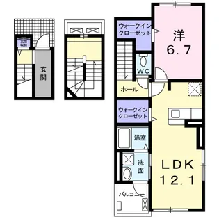 ソレイユ ルヴァン【3階】の間取り