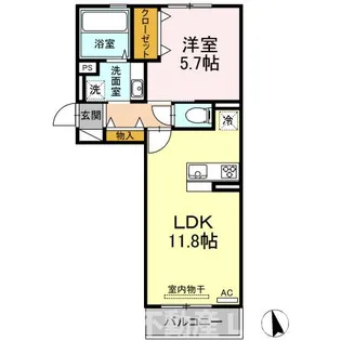 エスポワール松橋Ⅱ【301号室】の間取り
