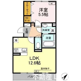 アヴェニール ブリアン イリチ【1階】の間取り