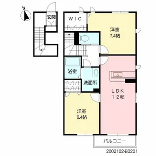 エクラージュ松江 A棟【2階】の間取り