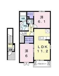 クレセールB【2階】の間取り