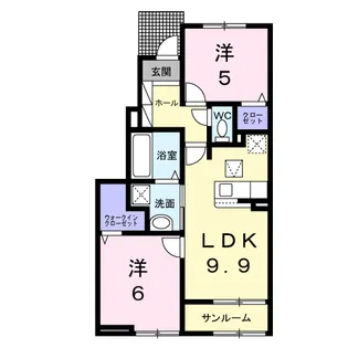 クレイン【1階】の間取り