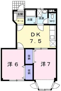 アーバン不知火Ⅷ【1階】の間取り