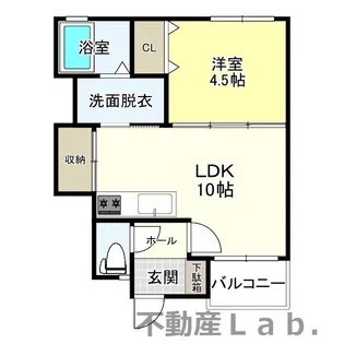 シャルールB【102号室】の間取り