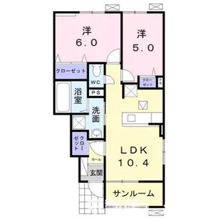 フロー デ セリシール Ⅲ【1階】の間取り