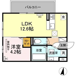 ルリエテール【105号室】の間取り