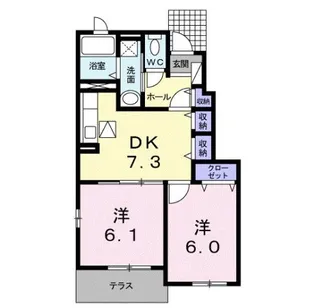 はなみずき C【1階】の間取り