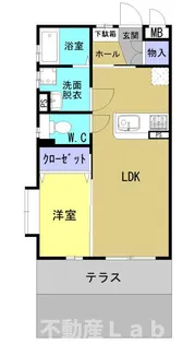 コート・ソレイユ【1R号室】の間取り