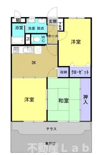 ユーミーマンション八幡町【1C号室】の間取り