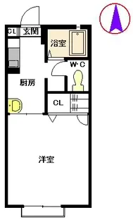 サンライフシティ B棟【102号室】の間取り
