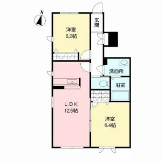 ピエソンプラン Ⅰ棟【103号室】の間取り