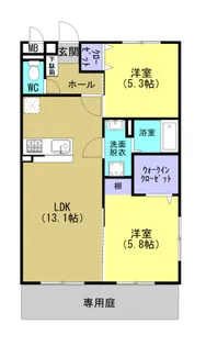 トリノス プラス【1A号室】の間取り