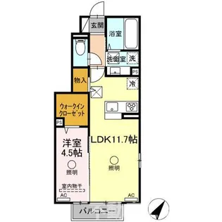 パーシモンハイツ【101号室】の間取り