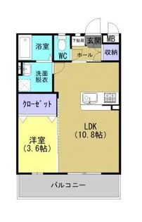 天草マリンヴュー【2B号室】の間取り