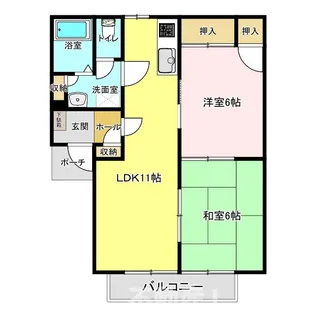 ラルジェント【202号室】の間取り