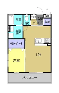 さくらマンションII【1B号室】の間取り