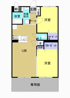 グランフォレスト【1D号室】の間取り